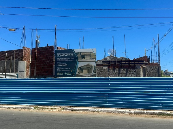 Construção do Centro Oftalmológico Municipal de Sousa está em ritmo acelerado para brevemente ser entregue à população